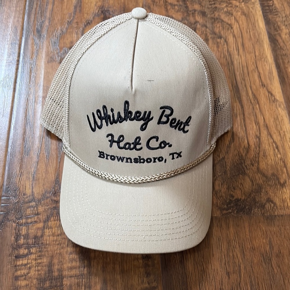 Tan Whiskey Bent Hat Co Mesh Trucker Hat